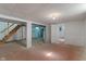 Unfinished basement with painted walls, concrete flooring, and visible ceiling beams at 3505 Ralston Ave, Indianapolis, IN 46218