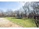 Expansive backyard featuring a trampoline and room for recreation in a secluded setting at 6149 W Country Ln, Anderson, IN 46011