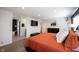 Expansive main bedroom with ensuite bathroom, dark trimwork, and calming decor at 6149 W Country Ln, Anderson, IN 46011