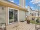 Cozy back deck with sliding glass door provides seamless indoor/outdoor living at 6556 Aintree Ter, Indianapolis, IN 46250