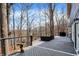 Large deck overlooking the lake and trees, perfect for outdoor enjoyment at 7899 S Timber Cliff Ln, Trafalgar, IN 46181