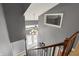 Bright foyer featuring a stylish chandelier and a view of the entry doors at 7899 S Timber Cliff Ln, Trafalgar, IN 46181