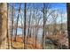 Picturesque water view through the trees, showing the serene landscape at 7899 S Timber Cliff Ln, Trafalgar, IN 46181