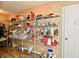 Spacious walk-in pantry with adjustable shelving, providing ample storage for food and household items at 8630 Aylesworth Dr, Camby, IN 46113