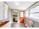 Laundry room showing vinyl flooring, lots of natural light, and hookups at 93 Walnut St, Indianapolis, IN 46227