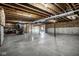 Large unfinished basement area with exposed beams and utilities, ready for customization at 9559 Summer Hollow Dr, Fishers, IN 46037