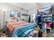 A bedroom with a full-sized bed and decor at 2123 N F St, Elwood, IN 46036