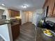 Kitchen with stainless steel appliances and granite countertops at 2402 Middle View Dr, Columbus, IN 47201