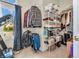 Walk-in closet with organized shelving, storage containers, and plenty of hanging space at 3559 Towne Dr, Carmel, IN 46032