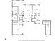Detailed floor plan showcasing the layout of the home's kitchen, living, and bedroom spaces at 3559 Towne Dr, Carmel, IN 46032
