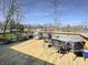 Spacious wooden deck overlooking a serene waterfront view, perfect for relaxing and entertaining at 3736 W South Wood Lake Dr, Columbus, IN 47201