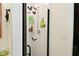 Shower boasting white tile and sleek black hardware at 425 Conduitt Dr, Mooresville, IN 46158