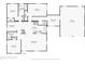 Detailed floor plan showcasing the layout of the bedrooms, bathrooms, kitchen, living room, and garage at 4709 S County Road 500 E, Plainfield, IN 46168