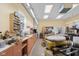 Bright workshop area with built-in cabinets and shelving, ideal for storage and organization of tools and supplies at 4965 N 500 W, Columbus, IN 47201