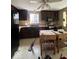 Kitchen with wood counters, brown cabinets and black appliances at 5155 Overland Ct, Indianapolis, IN 46268