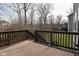 Wooden back deck and railing offers a private outdoor view at 655 Bracknell Dr, Avon, IN 46123