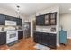 Modern kitchen boasts stainless appliances, pantry and wine storage at 8335 S Shady Trail Dr, Pendleton, IN 46064