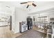Hallway view into dining room showcasing the layout and natural light at 10111 Ironway Dr, Indianapolis, IN 46239