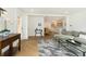 Inviting living room with modern furniture and open layout flowing into the kitchen at 1026 Jefferson Ave, Indianapolis, IN 46201