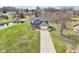 Aerial view of a well-maintained home, highlighting its expansive yard and idyllic setting at 12121 N Berling Dr, Mooresville, IN 46158