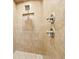 Walk in shower featuring beautiful tile surround, shower niche, and rainfall shower head at 12121 N Berling Dr, Mooresville, IN 46158