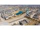Expansive aerial shot showcasing the neighborhood's layout, ponds, and community amenities at 1591 W 151St St, Westfield, IN 46074