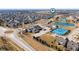 Community aerial highlighting the clubhouse, pool, tennis courts, and playground at 1591 W 151St St, Westfield, IN 46074