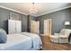 View of bedroom showing hardwood floors, chair, doors, and a wardrobe at 1591 W 151St St, Westfield, IN 46074