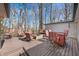 Large deck with fire pit and ample seating, ideal for entertaining guests at 2408 E Stafford Pl, Martinsville, IN 46151