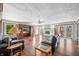 Spacious living room with hardwood floors, fireplace, and lots of natural light at 2408 E Stafford Pl, Martinsville, IN 46151