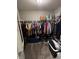 Walk-in closet with ample storage space and built-in shelving for organization at 298 Rocky Rd, Greenfield, IN 46140