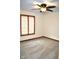 Bedroom features a ceiling fan, blinds, and neutral carpeting at 37 Trotters Run, Brownsburg, IN 46112