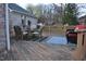 Relax on the expansive deck, perfect for outdoor entertaining with comfortable seating and stylish rugs at 37 Trotters Run, Brownsburg, IN 46112