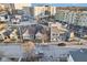 Aerial view of a residential neighborhood, showcasing surrounding urban development at 546 E Merrill St, Indianapolis, IN 46203