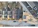 Great neighborhood aerial view showing proximity to businesses and multi-unit dwellings at 546 E Merrill St, Indianapolis, IN 46203