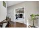 Hallway leading into a bright office space, showing the transition and flow of the home at 5842 Oakmont Blvd, Bargersville, IN 46106