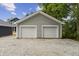 Detached two-car garage with white doors at 617 W 39Th St, Indianapolis, IN 46208