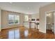 Inviting space with hardwood flooring, featuring stairs and plenty of sunlight at 918 Rosalind Pl, Carmel, IN 46032