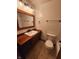 Updated bathroom featuring an ornate vanity, ceramic tile flooring, and a shower-tub combo at 10960 Marlin Rd, Indianapolis, IN 46239