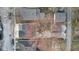 An aerial view of the property showing the roof and the surrounding neighborhood at 1209 N Centennial St, Indianapolis, IN 46222
