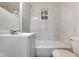 Bathroom with a combination shower and tub featuring modern fixtures at 1209 N Centennial St, Indianapolis, IN 46222