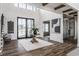 Bright foyer with high ceilings, wood floors, and elegant decor at 1355 Forest Hills Dr, Westfield, IN 46074