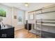 Cozy bedroom featuring a built-in bunk bed with ladder and a black dresser at 15773 Eastpark Dr, Noblesville, IN 46060
