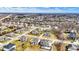 Wide aerial view of modern homes with pools and manicured lawns in a neighborhood at 16544 Gaither Ct, Westfield, IN 46074