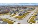 Aerial view of a peaceful neighborhood featuring well-maintained homes and landscaped yards at 16544 Gaither Ct, Westfield, IN 46074