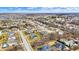 An aerial view displays the layout of a residential area with winding streets and ponds at 16544 Gaither Ct, Westfield, IN 46074