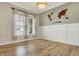 Cozy office space with hardwood floors, decorative wall art, and natural light at 16544 Gaither Ct, Westfield, IN 46074
