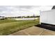 Backyard with a pond and a fountain feature at 17099 Cole Evans Dr, Noblesville, IN 46060
