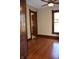 A bedroom shows hardwood floors and a vintage feel at 189 S Jefferson St, Martinsville, IN 46151