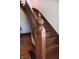 Close up of the staircase with beautiful trim and wood detailing throughout the home at 189 S Jefferson St, Martinsville, IN 46151